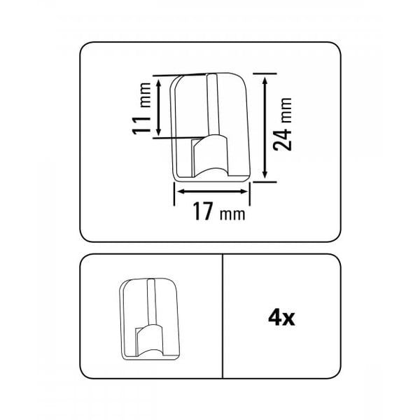 Pašlīmējoši āķīši zemo aizkaru stangai (4 gab.) – SP TREND-image-1