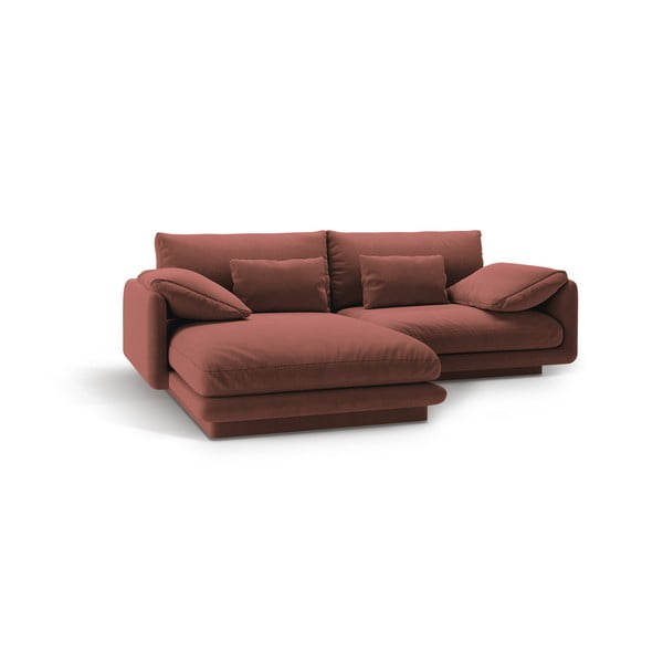 Rozā samta stūra dīvāns (ar kreiso stūri/ar zvilni) Torino – Micadoni -image-2