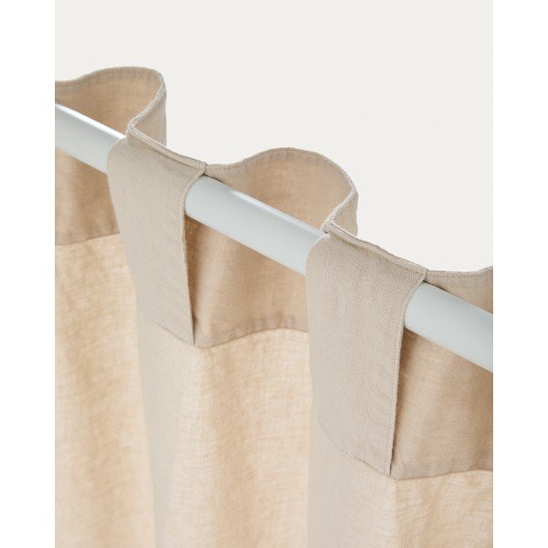 Bēšs kokvilnas aizkars 140x270 cm Nolira – Kave Home-image-3