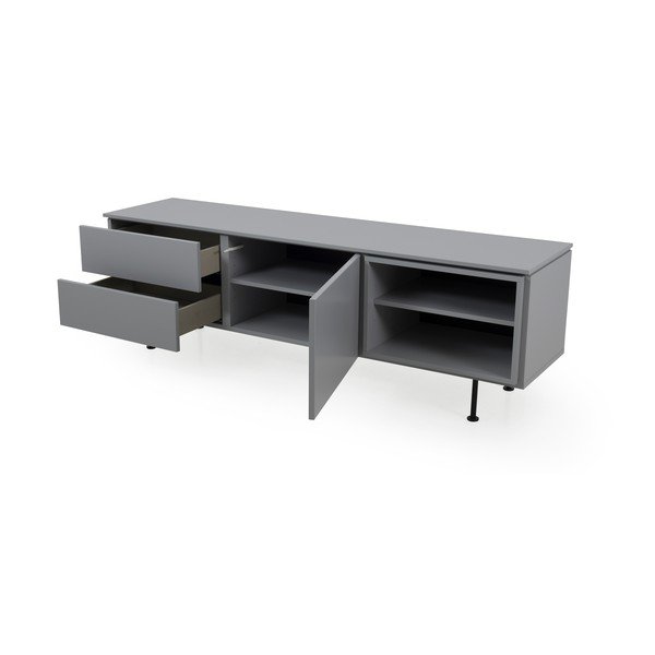 Pelēka kumode Tenzo Plain, platums 180 cm-image-2
