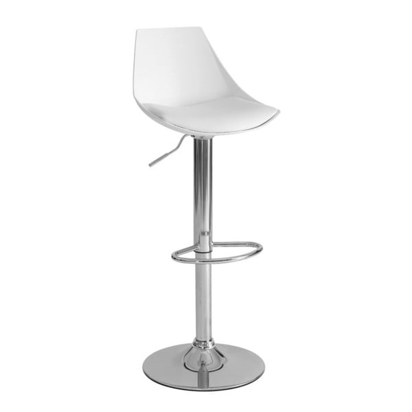 Balti mākslīgās ādas bāra krēsli ar regulējamu augstumu (2 gab.) (sēdekļa augstums 56,5 cm) – Casa Selección