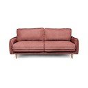 Sarkans izvelkams dīvāns no buklē auduma 215 cm Patti – Bonami Selection