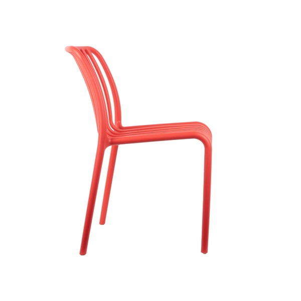 Gaiši sarkans plastmasas pusdienu krēsls Glee – Leitmotiv-image-1