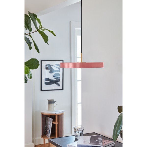 Rozā LED piekaramā lampa ar metāla abažūru ø 31 cm Asteria Mini – UMAGE-image-1