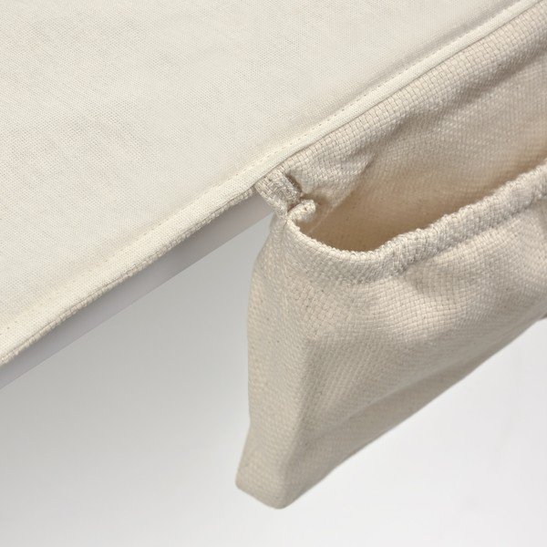 Balts organiskās kokvilnas pārtinamais paklājiņš Kave Home Jeila-image-1