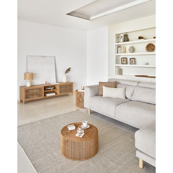 Krēmkrāsas paklājs no vilnas maisījuma 160x230 cm Carime – Kave Home-image-1