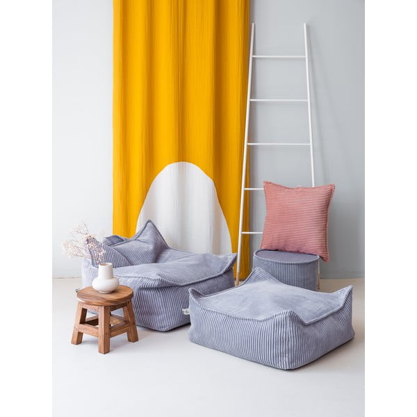 Zils velveta bērnu sēžammaiss Chair – Wigiwama-image-3