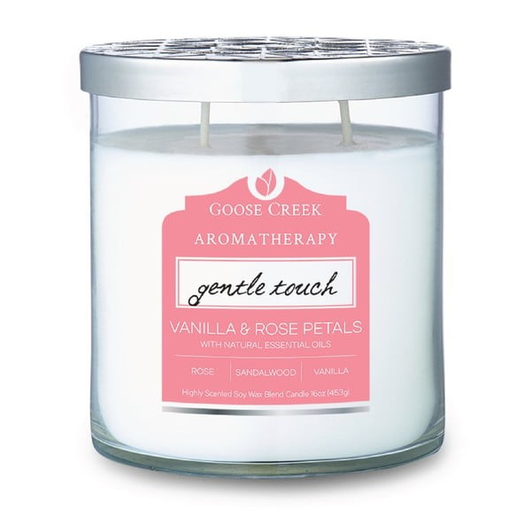 Goose Creek Vanilla & Rose Petals aromātiskā svece, 60 degšanas stundas