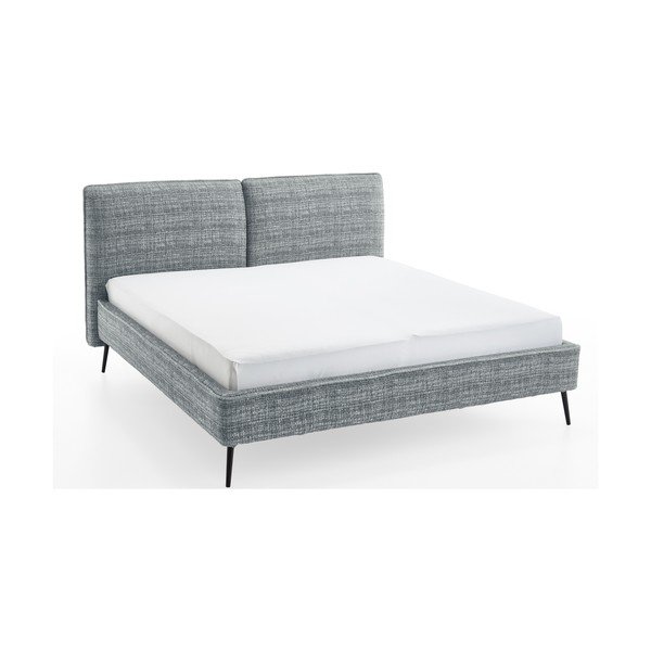 Zila polsterēta divvietīga gulta bez režģa 160x200 cm Infinity – Meise Möbel