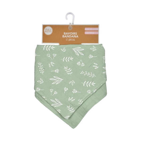 Zaļi muslīna siekalu ķērāji (2 gab.) – Bébé Douceur-image-4