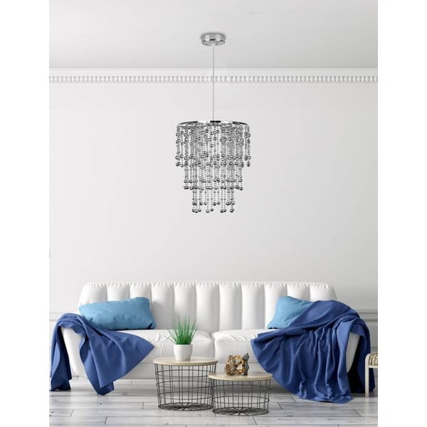 Sudraba piekaramā lampa ø 22,5 cm Roni – Candellux Lighting-image-1