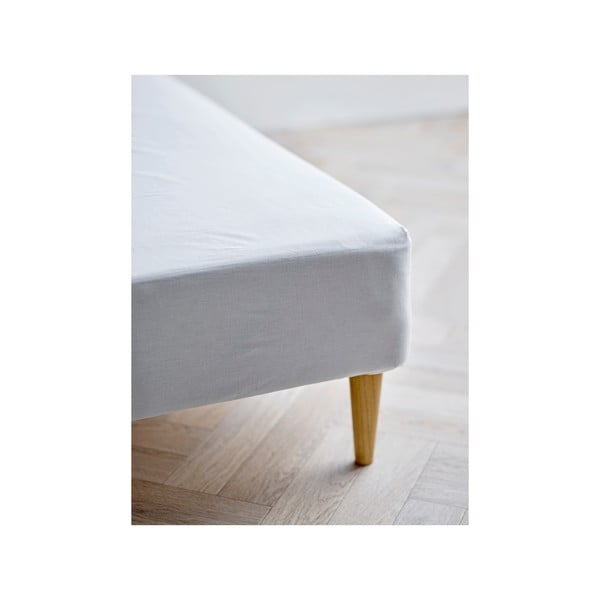 Balts palags no organiskās kokvilnas  ar gumiju 90x200 cm Calm – Södahl-image-1