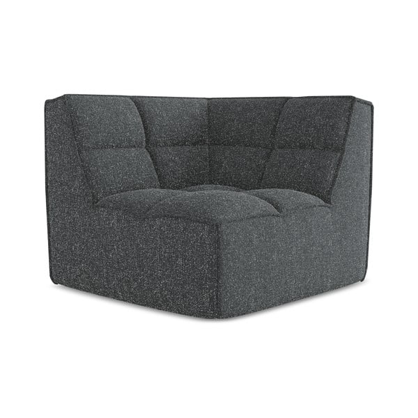 Tumši pelēka modulārā dīvāna daļa Kalai – Makamii-image-1