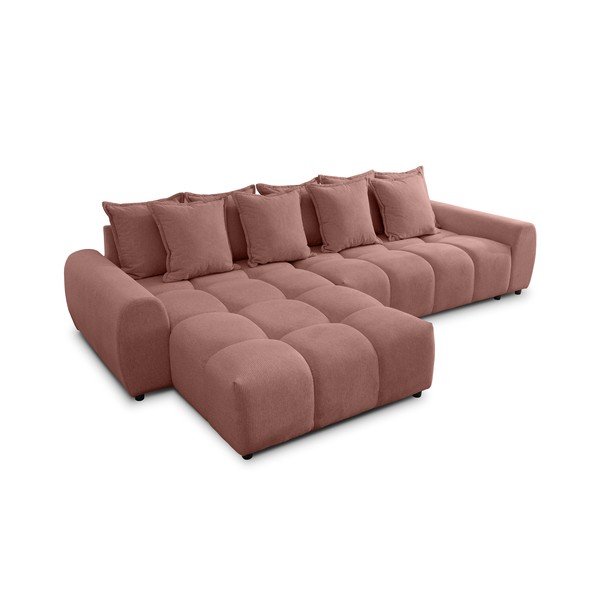 Terakotas oranžs stūra dīvāns (ar kreiso stūri/ar zvilni) Albane  – Ropez-image-2