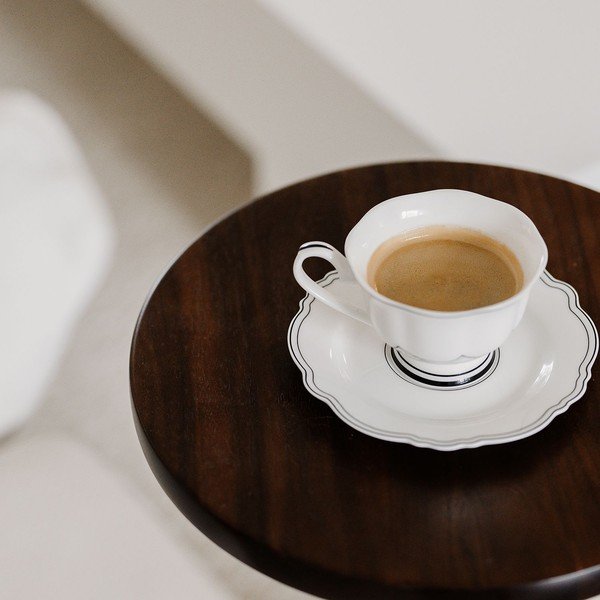 Baltas tasītes (2 gab.) no sintētiskā kaula porcelāna 190 ml Odette – S|P Collection-image-2