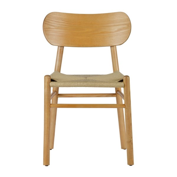 Dabīgā kaučuka koka pusdienu krēsls ar rotangpalmas sēdekli BePureHome Jointly-image-1