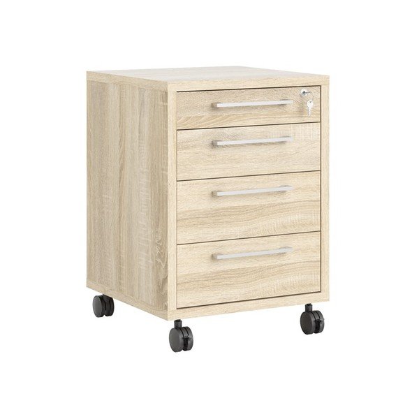 Dabīga toņa skapītis ar ozolkoka imitāciju ar slēdzeni 48x68 cm Prima – Tvilum-image-3