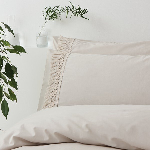 Pelēka un bēša kokvilnas gultasveļa Pineapple Elephant Izmir, 200 x 200 cm-image-1