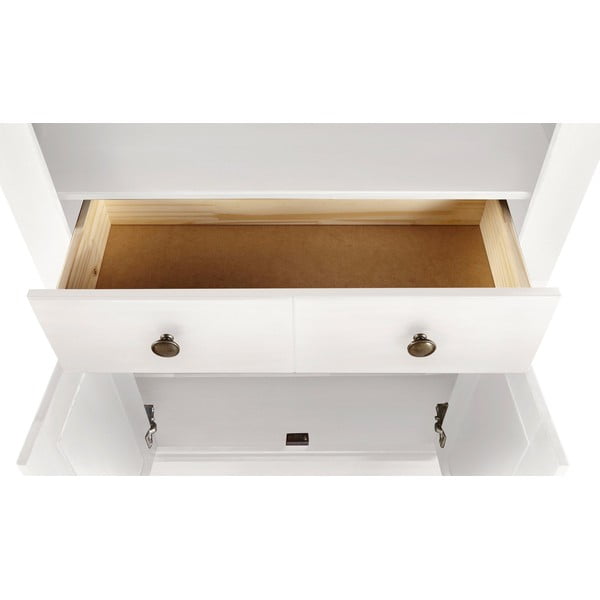 Balts priedes masīvkoka grāmatplaukts 181x31 cm Mille – Støraa-image-4