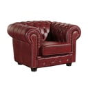 Sarkans ādas atpūtas krēsls Max Winzer Norwin