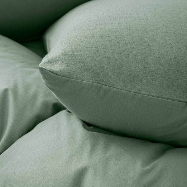 Zaļa divguļamā trīsdaļīga kokvilnas gultas veļa 240x220 cm Clara – douceur d'intérieur-image-2