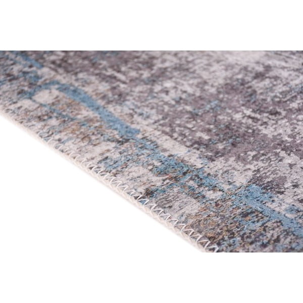 Zils mazgājams celiņa paklājs 80x300 cm Abstract Colors Blue – Vitaus-image-2