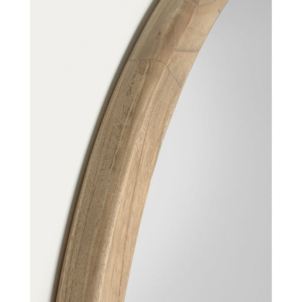 Sienas spogulis ar masīvkoka rāmi ø 80 cm Alum – Kave Home-image-4