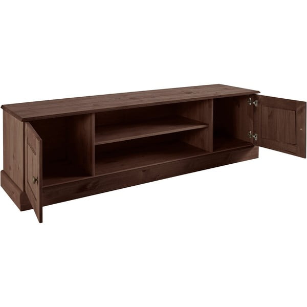 Brūns priedes masīvkoka TV galdiņš 45x40 cm Mille – Støraa-image-3