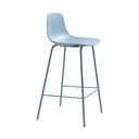 Gaiši zils plastmasas bāra krēsls (sēdekļa augstums 67,5 cm) Whitby – Unique Furniture