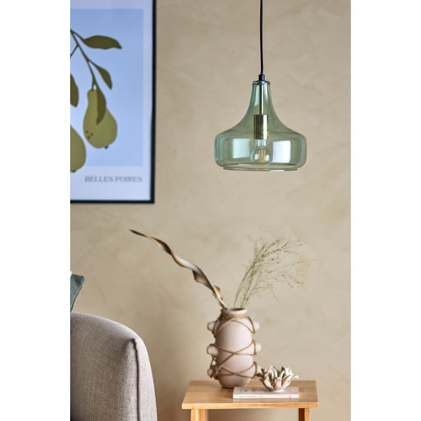Zaļa piekaramā lampa ar stikla abažūru ø 25,5 cm Yuser – Bloomingville-image-1