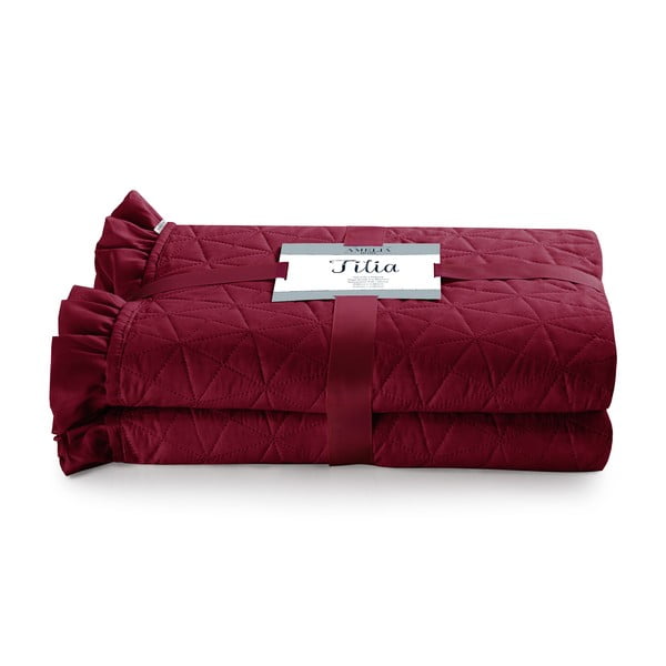 Sarkans gultas pārklājs AmeliaHome Tilia, 260 x 240 cm-image-2