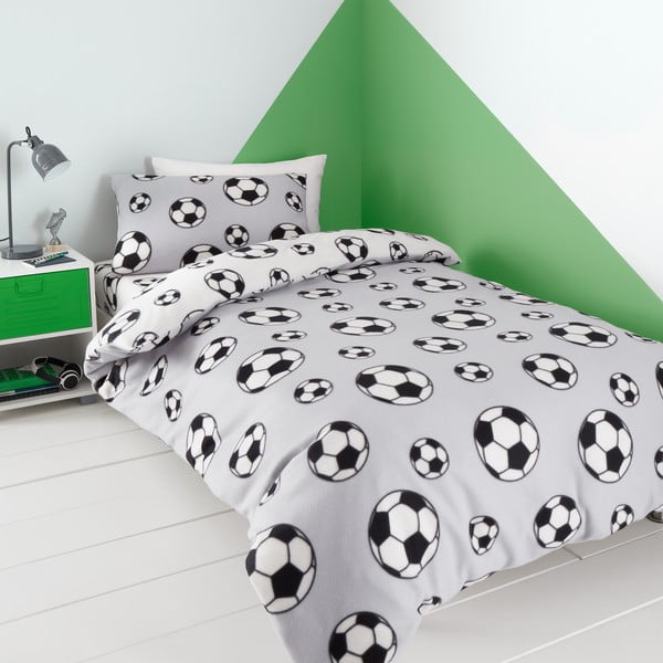 Vienguļamā flaneļa bērnu gultas veļa 135x200 cm Football – Catherine Lansfield