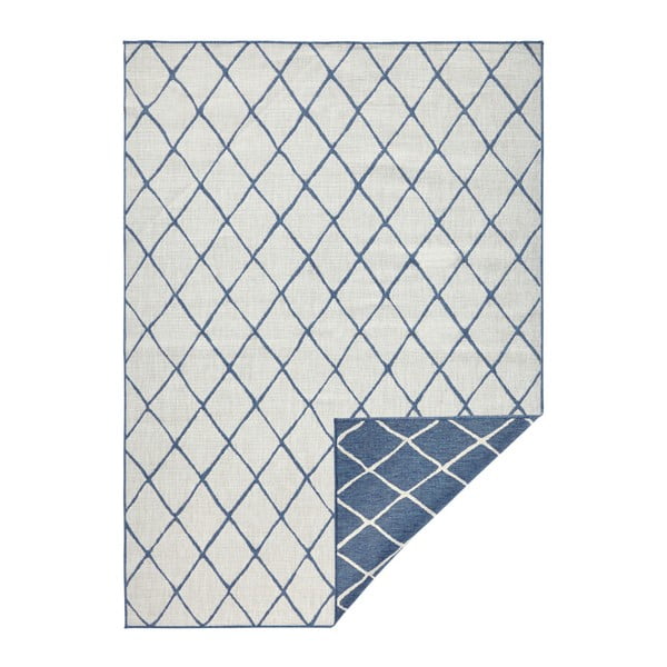 Zils un krēmkrāsas āra paklājs NORTHRUGS Malaga, 120 x 170 cm-image-3