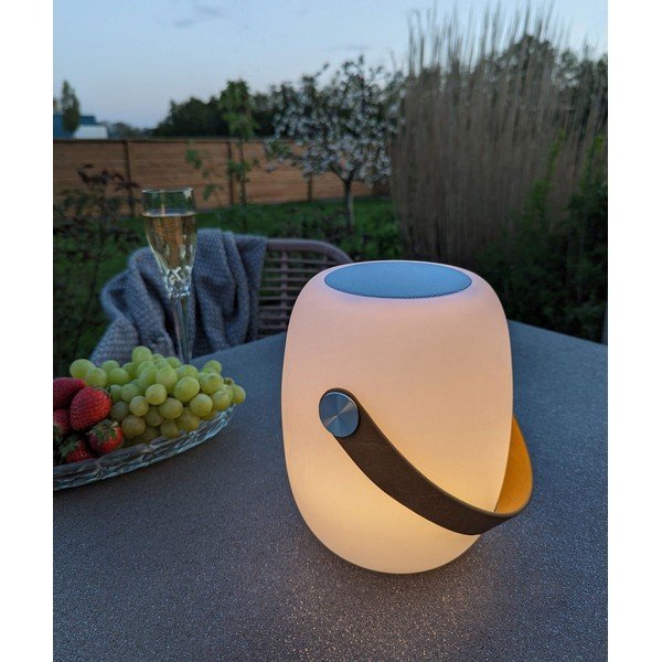 LED pārvietojams āra gaismeklis ar taimeri/ar skaļruni ar USB ø 18 cm Cardiff – House Nordic-image-1