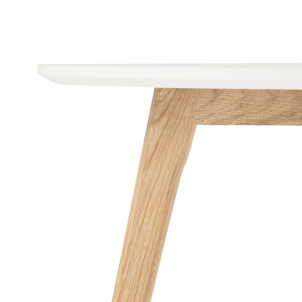 Balts kafijas galdiņš ar ozolkoka kājām Furnhouse Life, Ø 60 cm-image-4