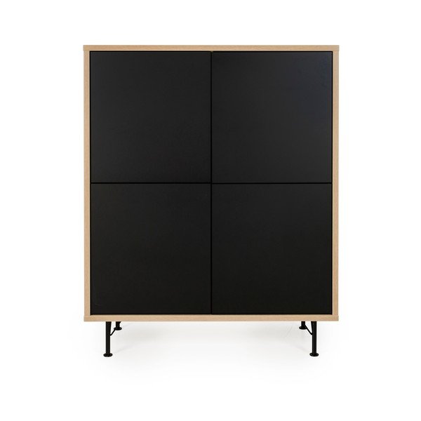Melns skapis Tenzo Flow, 111 x 137 cm