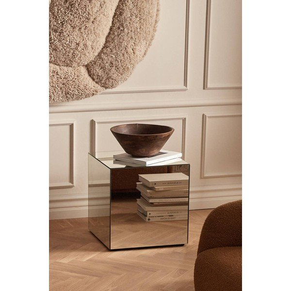Stikla sānu galdiņš 45,5x45,5 cm Cube – Ellos Home-image-1