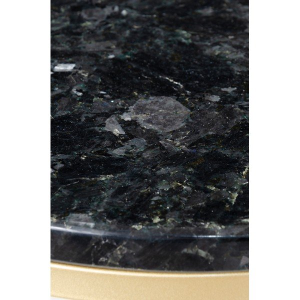 Melns granīta galds ar zelta pamatni RGE Crystal, ⌀ 50 cm-image-3