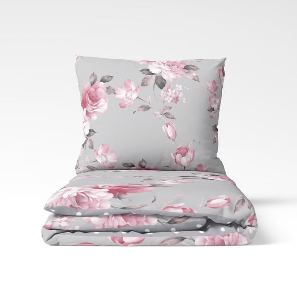 Pelēka divguļamā kokvilnas gultasveļa Bonami Selection Belle, 200 x 220 cm-image-2