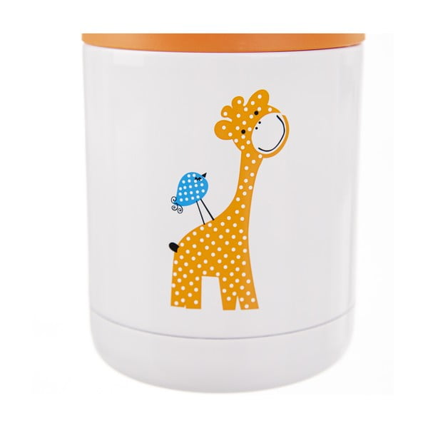 Balts/oranžs bērnu termoss 480 ml Žirafa – Orion-image-3