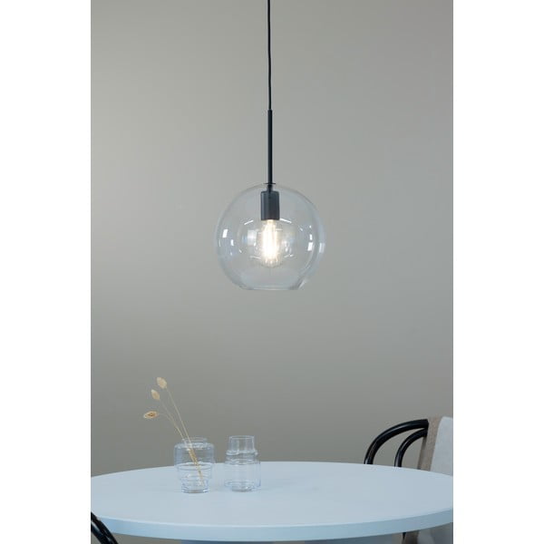 Melna piekaramā lampa ar stikla abažūru 25x25 cm Patera – Markslöjd-image-1