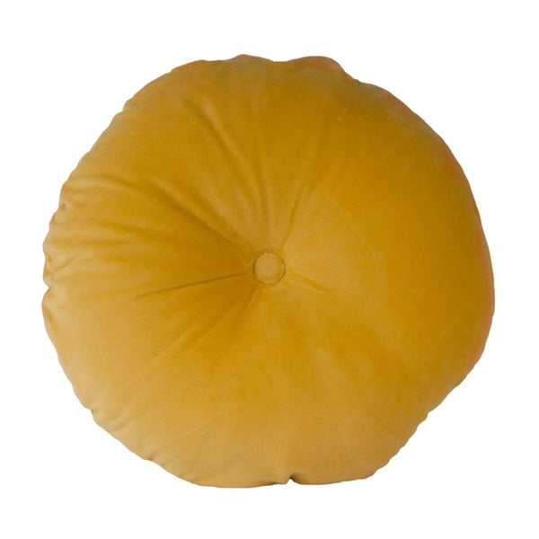 Dzeltens kokvilnas spilvens PT LIVING, ⌀ 45 cm