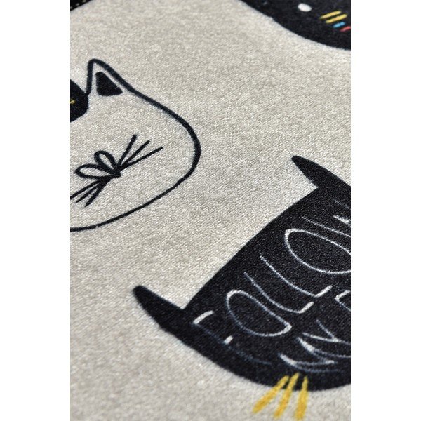 Melns/bēšs vannas istabas paklājiņš 40x60 cm Cutie – Foutastic-image-3