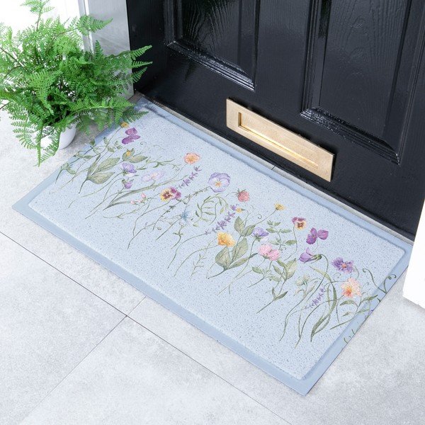 Kājslauķis no PVC 40x70 cm Blue Wild Flowers – Artsy Doormats-image-2