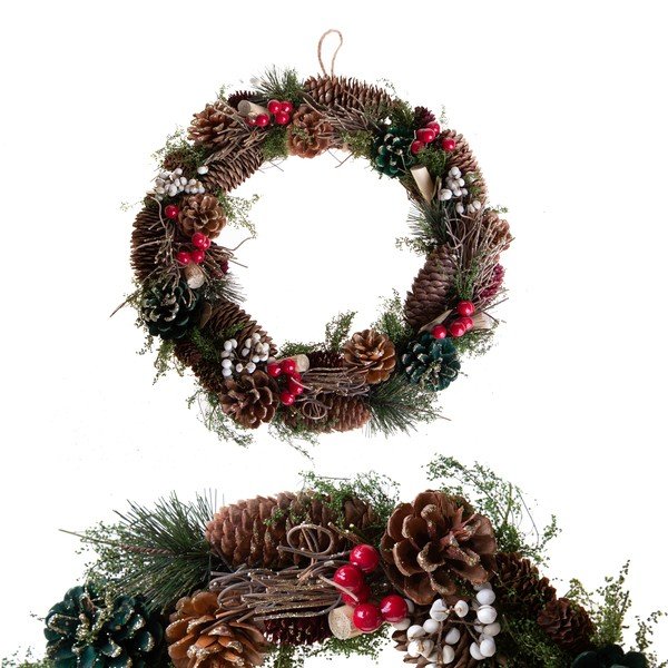 Ziemassvētku  vainags ø 36 cm Berry & Pine – Brandani
