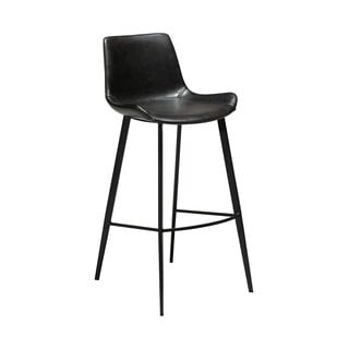 Melns eko ādas bāra krēsls DAN-FORM Denmark Hype, augstums 102 cm