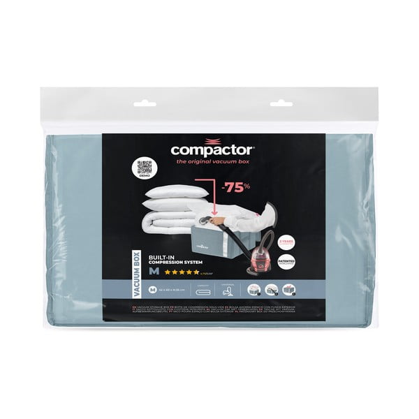 Vakuuma plastmasas drēbju uzglabāšanas kaste 42x40x25 cm Blue Edition – Compactor-image-3