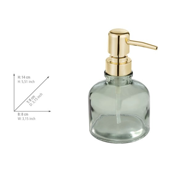 Piparmētru zaļš stikla ziepju dozators 200 ml Atessa – Wenko-image-4