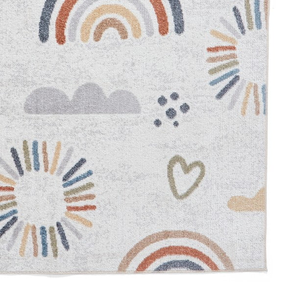 Krēmkrāsas bērnu paklājs 80x150 cm Vida Kids Rainbow – Think Rugs-image-3