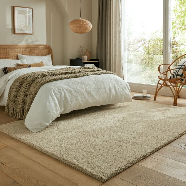 Bēšs mazgājams paklājs no pārstrādātas šķiedras 200x290 cm Fluffy – Flair Rugs-image-1